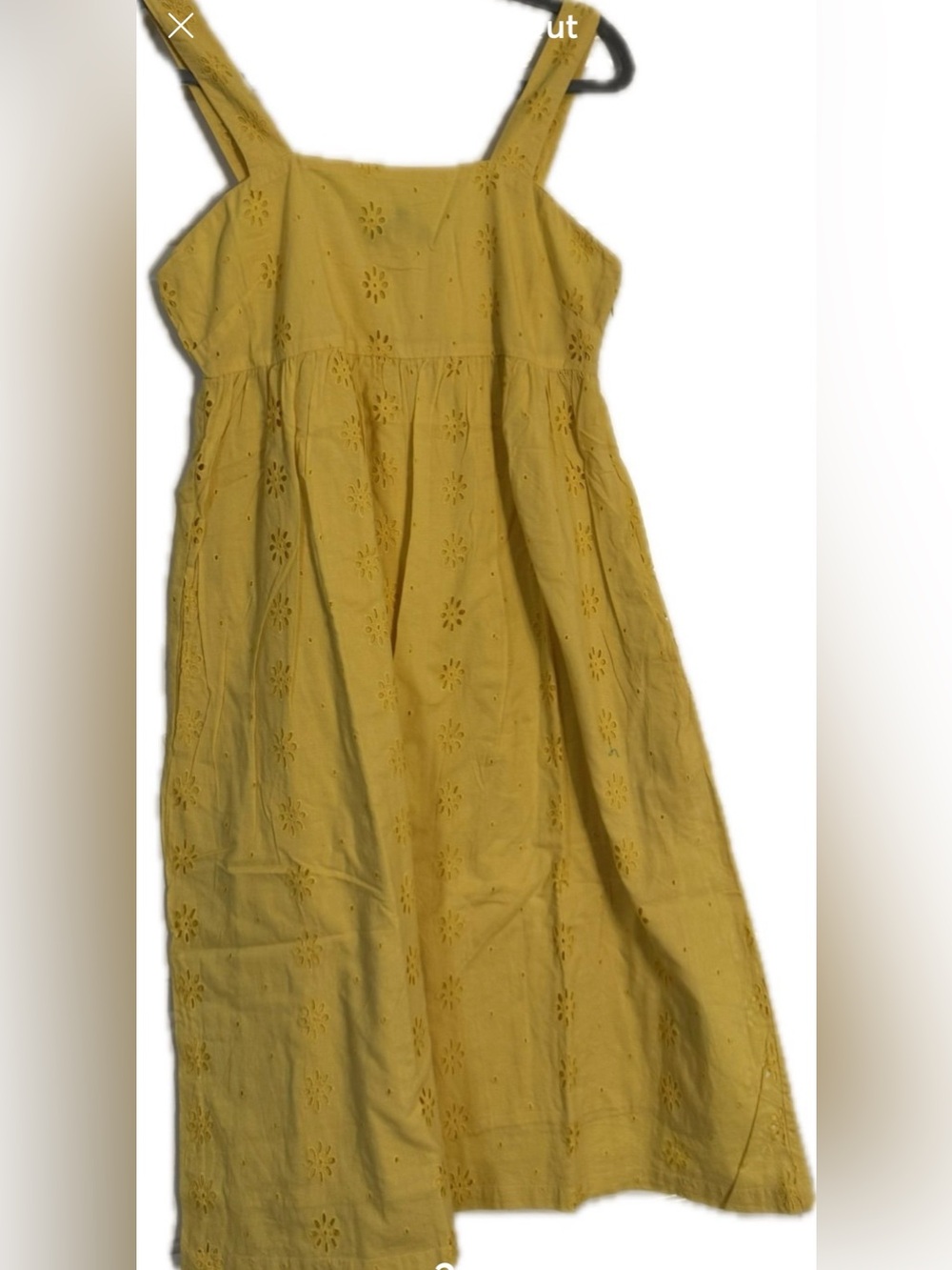 Jasmine K Eyelet Sundress | Sunflower Yellow | Medium | NWT | 100% Cotton